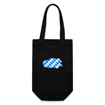 Bayern Flagge Used Look Bayerische Fahne Vintage - Geschenkbeutel für Flaschen - Schwarz - Vorne