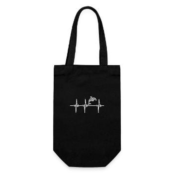 Heartbeat for jumping tribal dolphins - Gift Bag for Bottles - black - Front