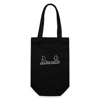 Snowboarders Black Grunge - Geschenkbeutel für Flaschen - Schwarz - Vorne