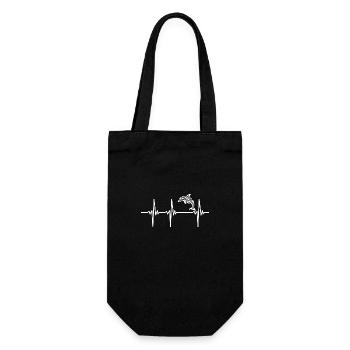 Heartbeat for tribal dolphins - Gift Bag for Bottles - black - Front