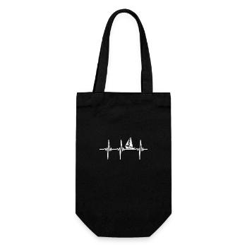Battement de cœur pour des voiliers élégants et un bon vent - Sac à bouteille - noir - Devant