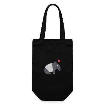 Tapir luck - Gift Bag for Bottles - black - Front