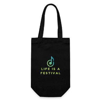 Life is a festival - Gift Bag for Bottles - black - Front