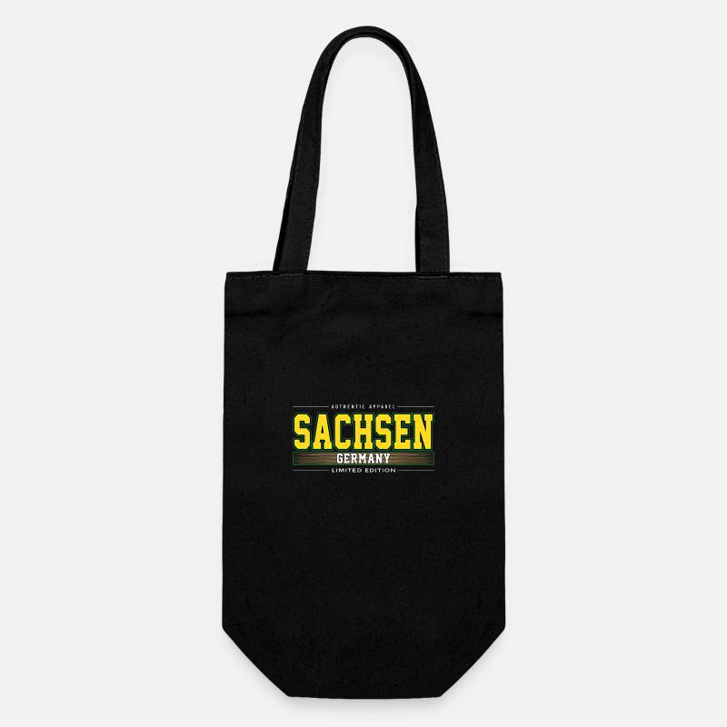 Sachsen - Geschenkbeutel für Flaschen - Schwarz
