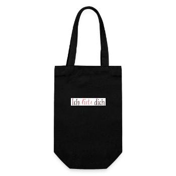 Ich liebe dich - Geschenkbeutel für Flaschen - Schwarz - Vorne