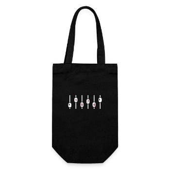1974 Anniversaire DJ Anniversaire Ingénieur du son Disco - Sac à bouteille - noir - Devant