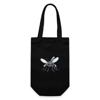 Kawaii Comic Mücke Fliege Geschenk  - Geschenkbeutel für Flaschen - Schwarz - Vorne