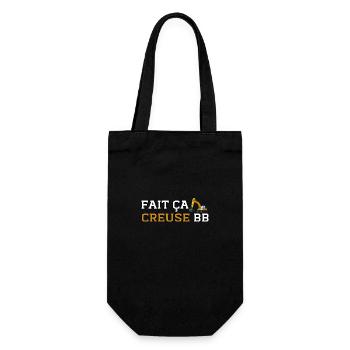 Fait ça Creuse bb humour Pelleteuse - Sac à bouteille - noir - Devant