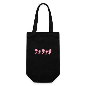 flowers plants flower symbol pink - Gift Bag for Bottles - black - Front