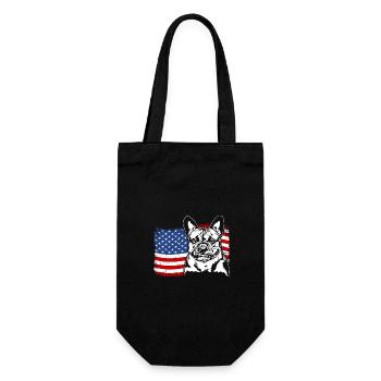 Bouledogue français Drapeau américain Wilsigns - Sac à bouteille - noir - Devant