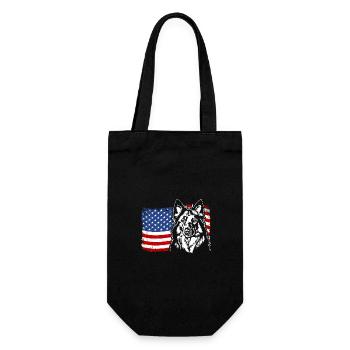 Chodský Pes US Amérique Drapeau Chiens Chien Wilsigns - Sac à bouteille - noir - Devant