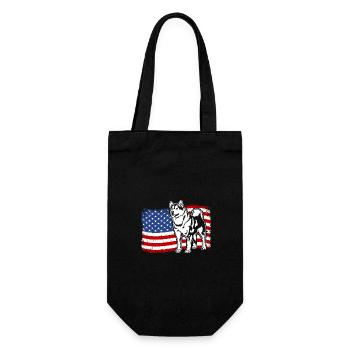 Alaskan Malamute US Amérique Drapeau Chiens Wilsigns - Sac à bouteille - noir - Devant