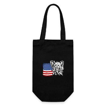Chinese Crested Dog US America Flag Wilsigns - Gift Bag for Bottles - black - Front