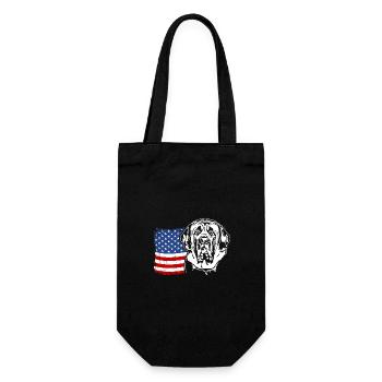 English Mastiff US America Flag Dogs Wilsigns - Gift Bag for Bottles - black - Front