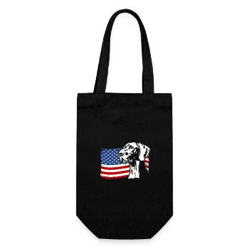 German Shorthair US America Flag Wilsigns - Gift Bag for Bottles - black - Front