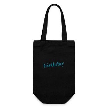 HAPPY BIRTHDAY. HAPPY BIRTHDAY. ANNIVERSARY. - Gift Bag for Bottles - black - Front