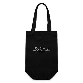 Symbole d’amour de cœur à trois cœurs - Sac à bouteille - noir - Devant