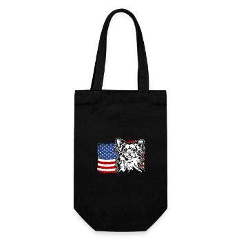Chihuahua US Amérique Drapeau Chiens Chien Wilsigns - Sac à bouteille - noir - Devant