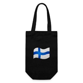 Map/Flag of Finland - Gift Bag for Bottles - black - Front