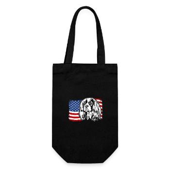 Cavalier King Charles Spaniel Drapeau de l’Amérique des États-Unis - Sac à bouteille - noir - Devant