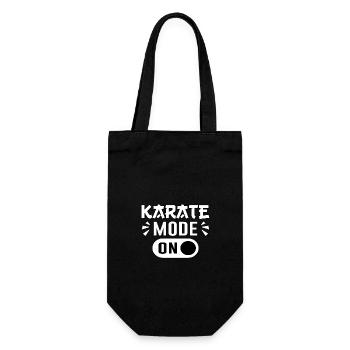 Karate-Modus an - Geschenkbeutel für Flaschen - Schwarz - Vorne