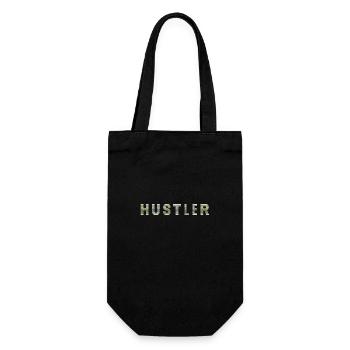 Hustler Dollar Bill Texture Motivation Inspiration - Gift Bag for Bottles - black - Front