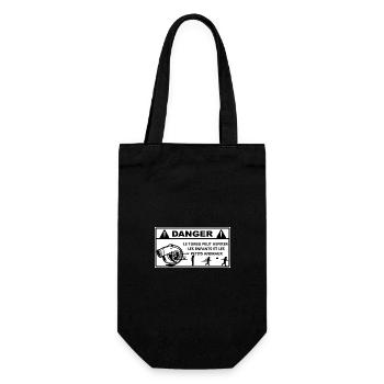 Avertissement Turbo: Enfants et Animaux - Sac à bouteille - noir - Devant