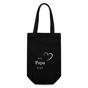 Bester Papa der Welt - Geschenkbeutel für Flaschen - Schwarz - Vorne