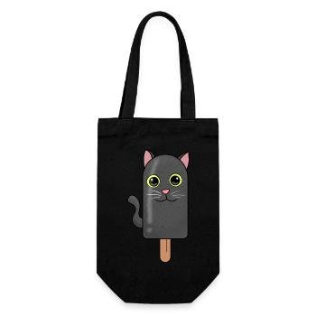 Black Cat Head Popsicle - Gift Bag for Bottles - black - Front
