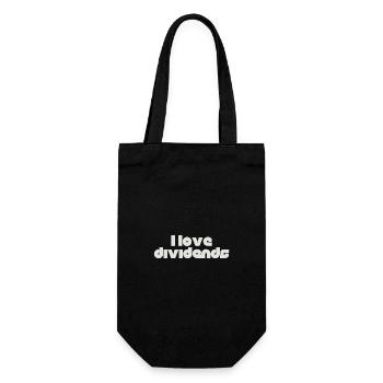 I love dividends - Gift Bag for Bottles - black - Front