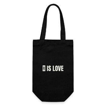 love is love - Geschenkbeutel für Flaschen - Schwarz - Vorne