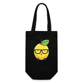 Kawaii Lemon: Sweet Acidity - Gift Bag for Bottles - black - Front