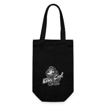 Gorilla King Cool - Geschenkbeutel für Flaschen - Schwarz - Vorne
