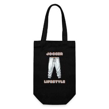 Jogger Lifestyle - Geschenkbeutel für Flaschen - Schwarz - Vorne