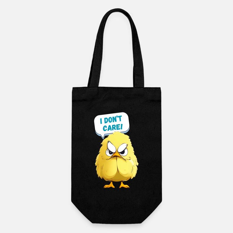Grumpy Chicken - Je m’en fous - Sac à bouteille - noir