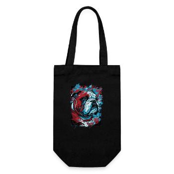Cool English Bulldog - Gift Bag for Bottles - black - Front