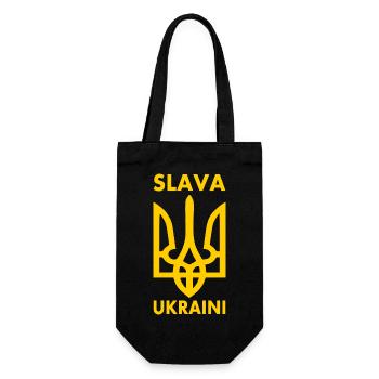 Ukraine - Geschenkbeutel für Flaschen - Schwarz - Vorne