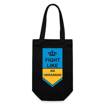 se battre comme citation des ukrainiens - Sac à bouteille - noir - Devant