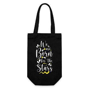 Stern Wunsch Teleskop Astronaut - Gift Bag for Bottles - black - Front
