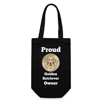 Goldies, Proud Golden Retriever Owner - Geschenkbeutel für Flaschen - Schwarz - Vorne