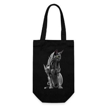 Cat in biomechanical armor - Gift Bag for Bottles - black - Front