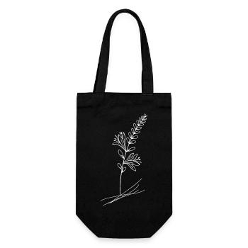 Florist Blume Pflanze Natur Gärtner - Geschenkbeutel für Flaschen - Schwarz - Vorne