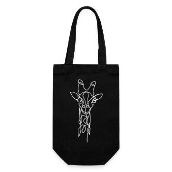 Esquisse de la girafe blanche - Sac à bouteille - noir - Devant