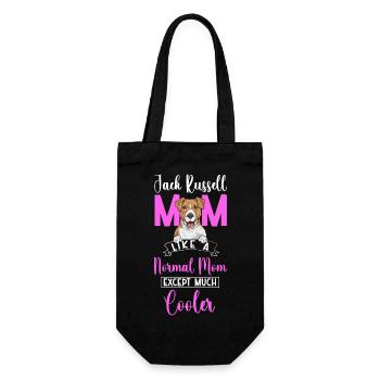 Jack Russell Terrier - Geschenkbeutel für Flaschen - Schwarz - Vorne