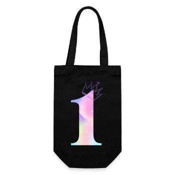 Regenbogen zum 1. Jubiläum - Geschenkbeutel für Flaschen - Schwarz - Vorne