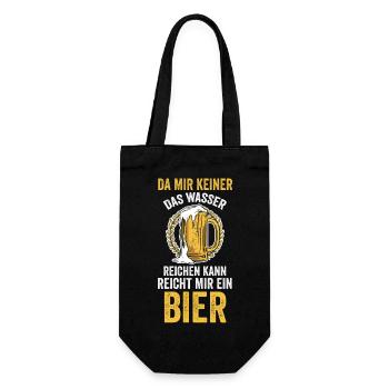 Da mir keiner das Wasser reichen kann reicht mir e - Geschenkbeutel für Flaschen - Schwarz - Vorne