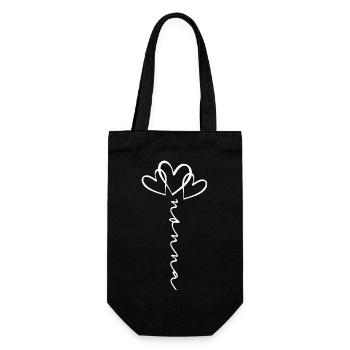Nonna Scripture Heart Flower - Gift Bag for Bottles - black - Front