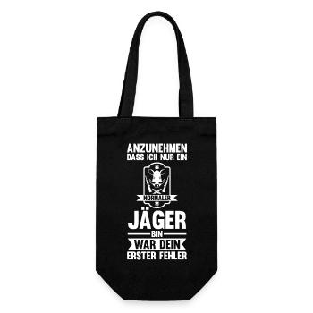 Wildschweinjäger Wildschweinjagd Keilerjagd Jäger - Geschenkbeutel für Flaschen - Schwarz - Vorne