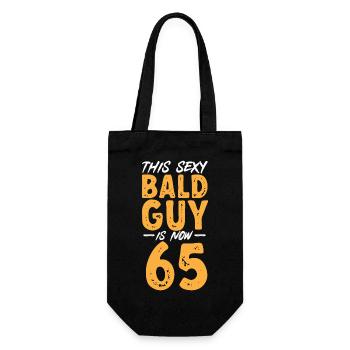 Bald Head Baldness Beard Bald Head - Gift Bag for Bottles - black - Front