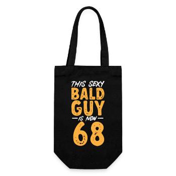 Tête chauve Calvitie Barbe Tête chauve - Sac à bouteille - noir - Devant